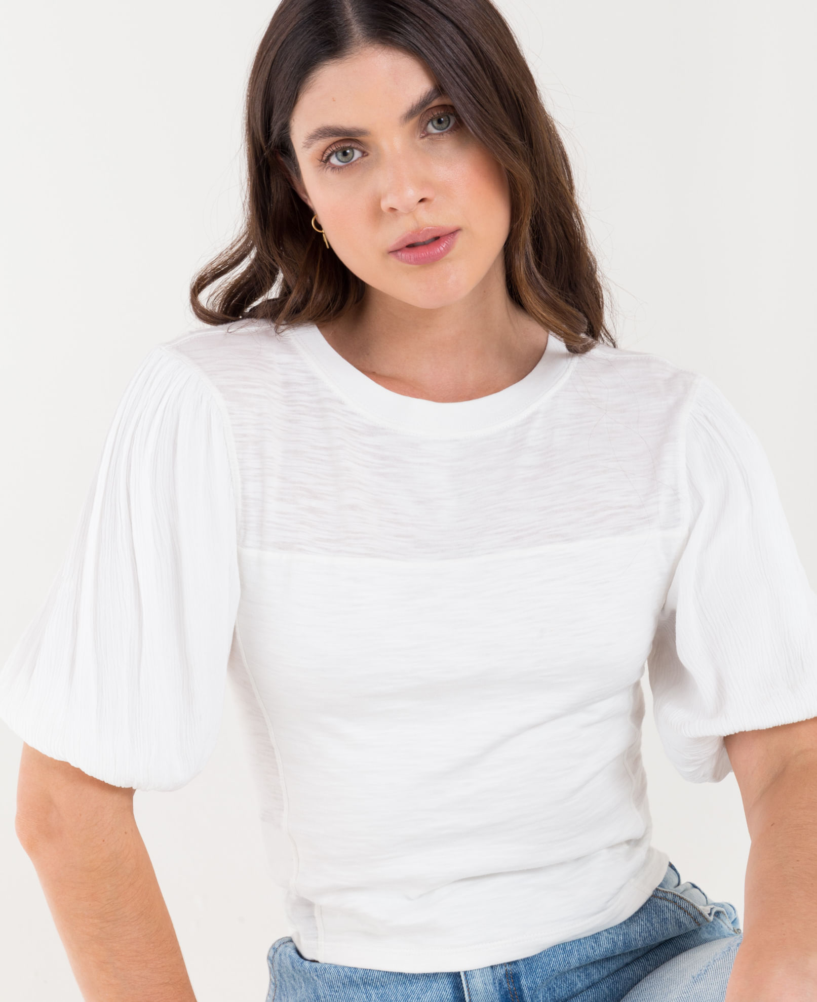 NAF NAF - Camiseta blanca RHNT19 Mujer