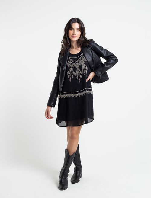 Vestido con abertura en espalda