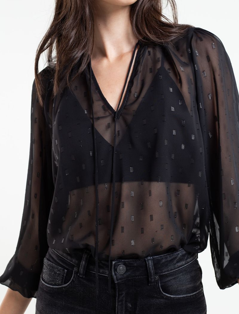 Camisa con transparencia Tienda Online